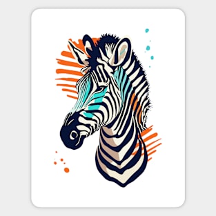 Zebra Retro Aesthetics Magnet